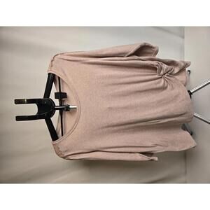 Retrology Women's 2X Pink Lace Sleeve Top